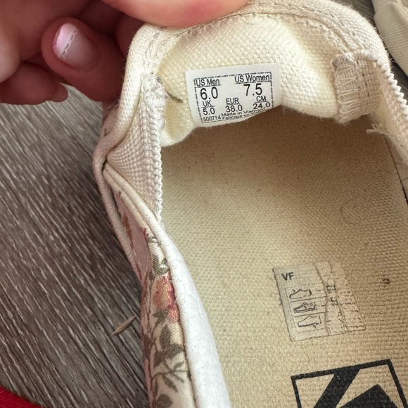 Vans Off-White Floral Slip-On Sneakers - Picture 5 of 5